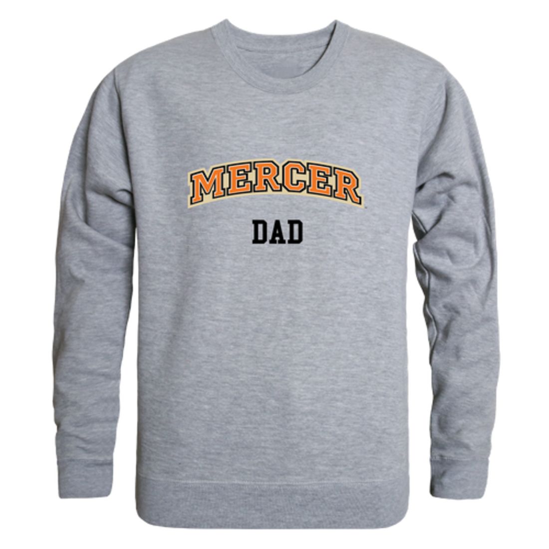 Mercer University Bears Dad Fleece Crewneck Pullover Sweatshirt Heather Charcoal