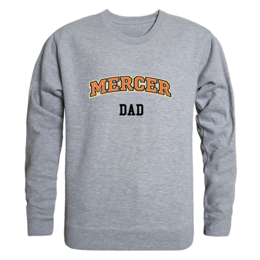 Mercer University Bears Dad Fleece Crewneck Pullover Sweatshirt Heather Charcoal