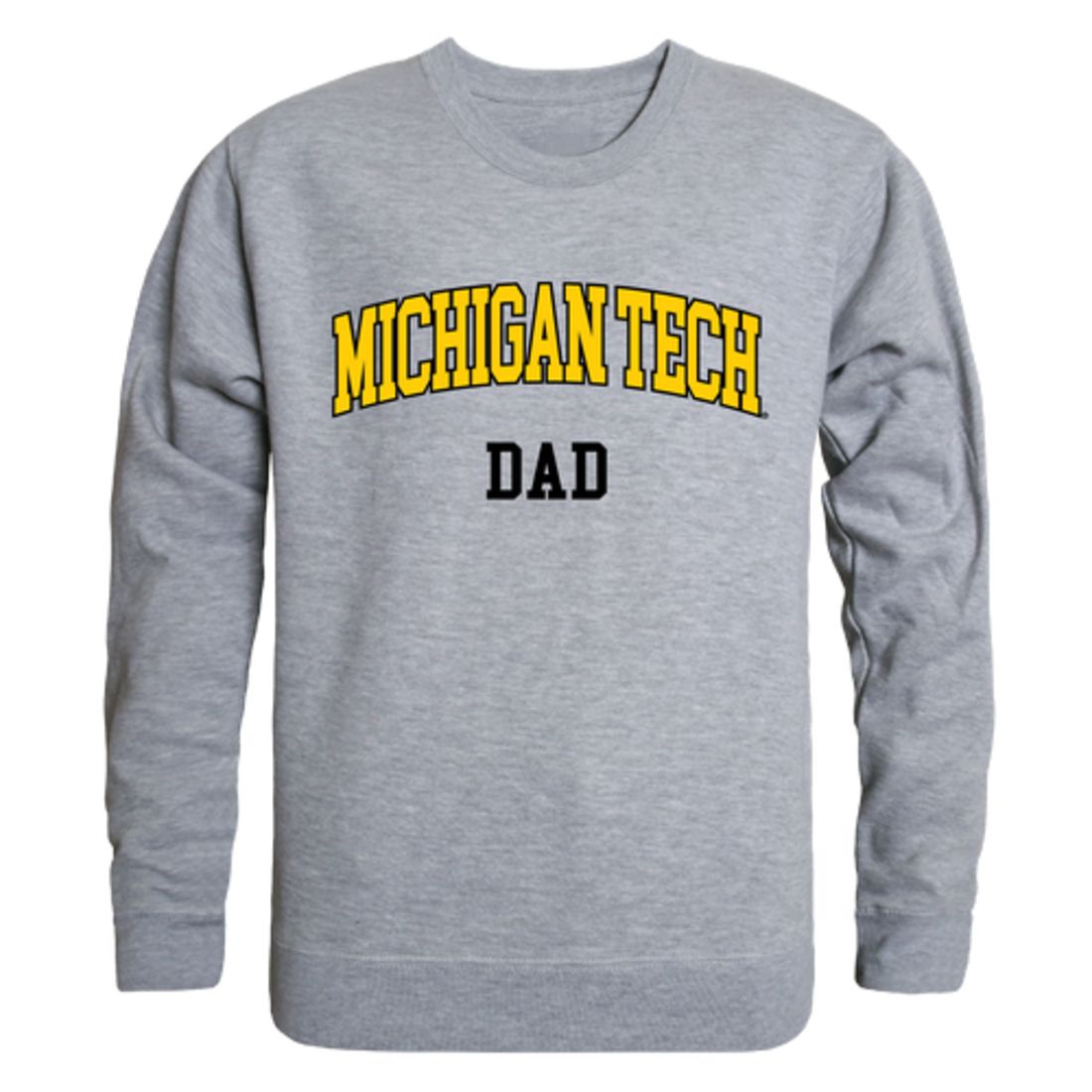 Michigan Technological University Huskies Dad Fleece Crewneck Pullover Sweatshirt Black