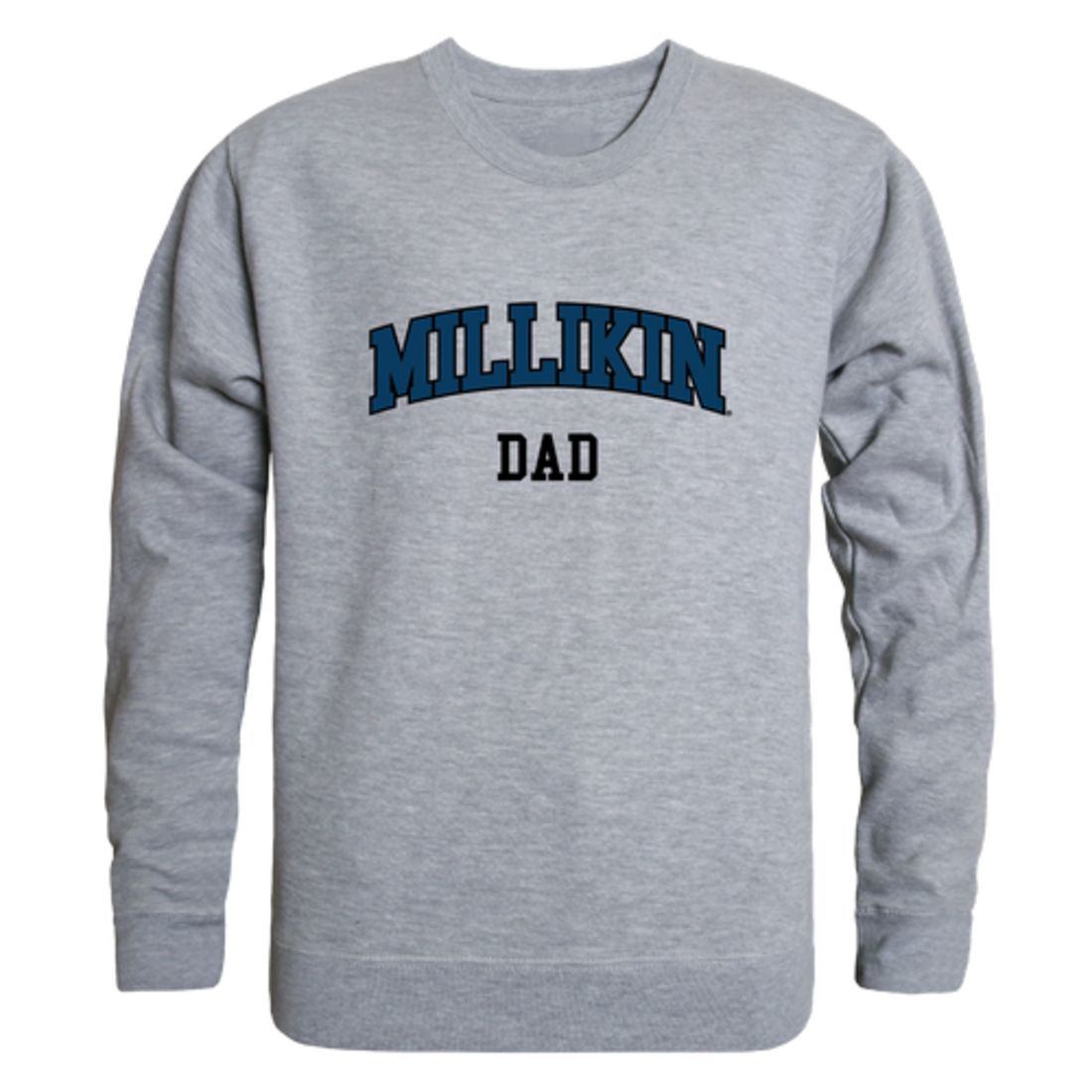 Millikin University Big Blue Dad Fleece Crewneck Pullover Sweatshirt Heather Grey
