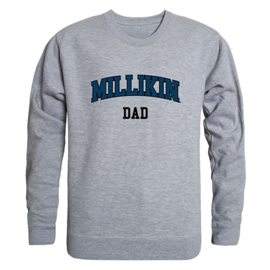 Millikin University Big Blue Dad Fleece Crewneck Pullover Sweatshirt Heather Grey