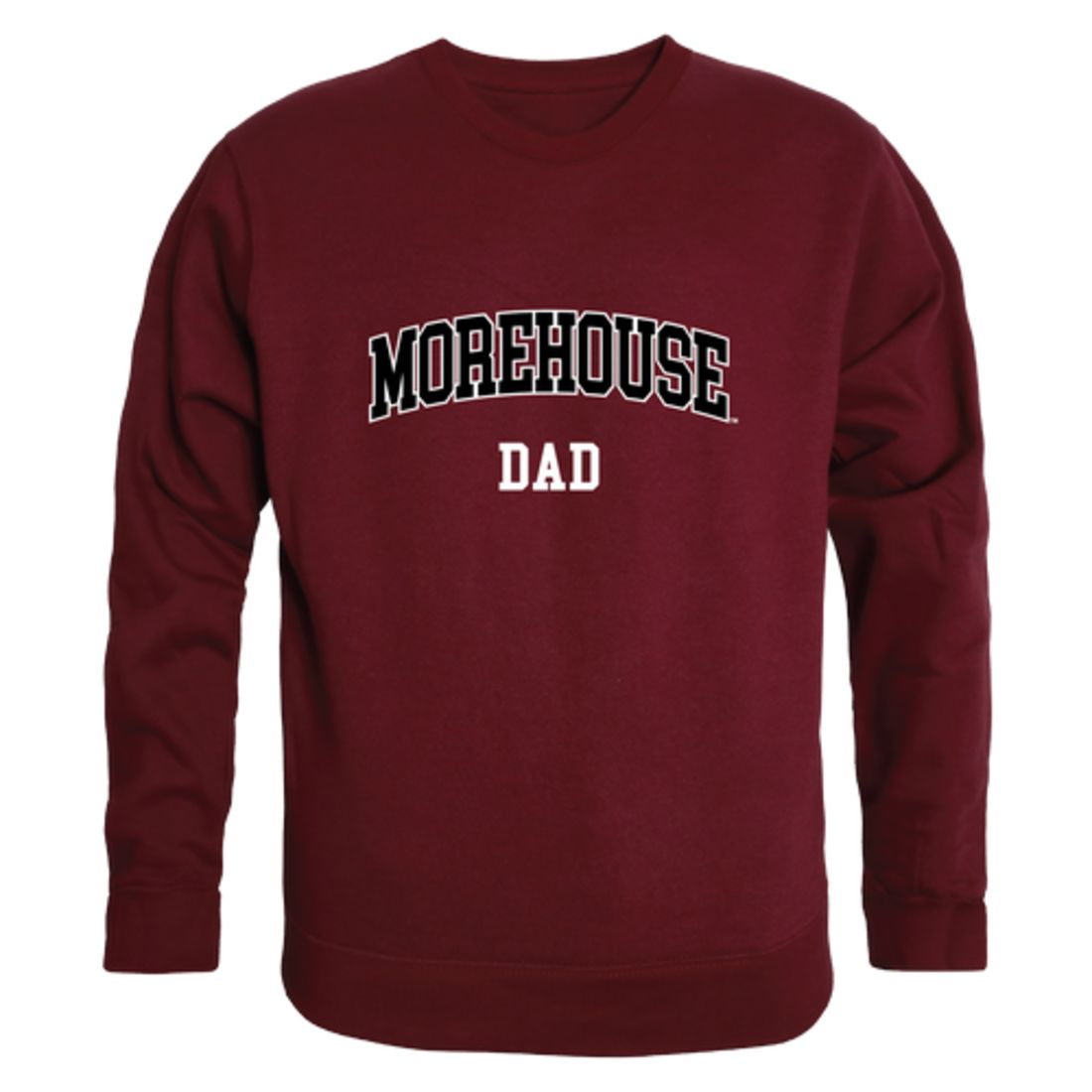 Morehouse College Maroon Tigers Dad Fleece Crewneck Pullover Sweatshirt Heather Grey