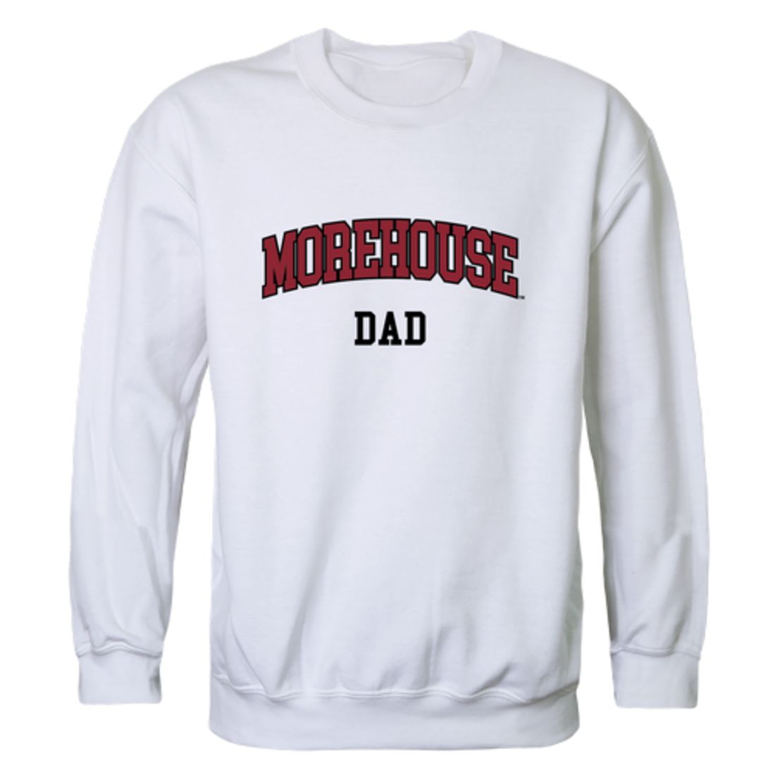 Morehouse College Maroon Tigers Dad Fleece Crewneck Pullover Sweatshirt Heather Grey