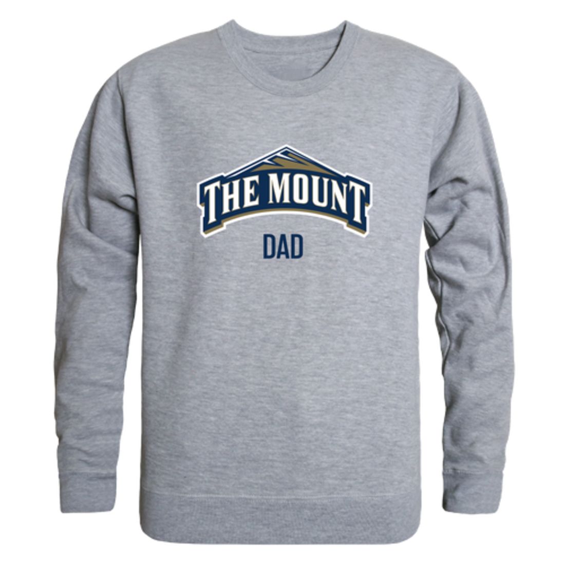 Mount St Marys University Mountaineers Mountaineers Mountaineers Dad Fleece Crewneck Pullover Sweatshirt Heather Grey