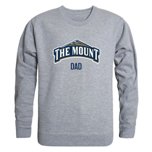 Mount St Marys University Mountaineers Mountaineers Mountaineers Dad Fleece Crewneck Pullover Sweatshirt Heather Grey