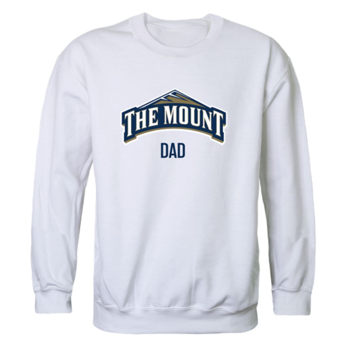 Mount St Marys University Mountaineers Mountaineers Mountaineers Dad Fleece Crewneck Pullover Sweatshirt Heather Grey