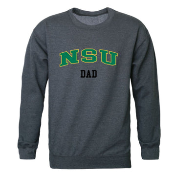 NSU Norfolk State University Spartans Dad Fleece Crewneck Pullover Sweatshirt Heather Charcoal