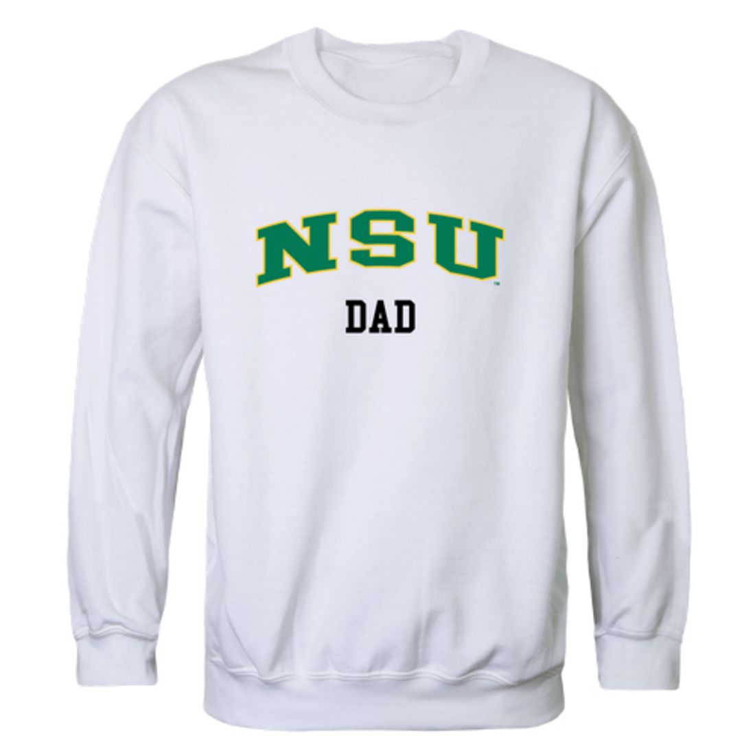 NSU Norfolk State University Spartans Dad Fleece Crewneck Pullover Sweatshirt Heather Charcoal