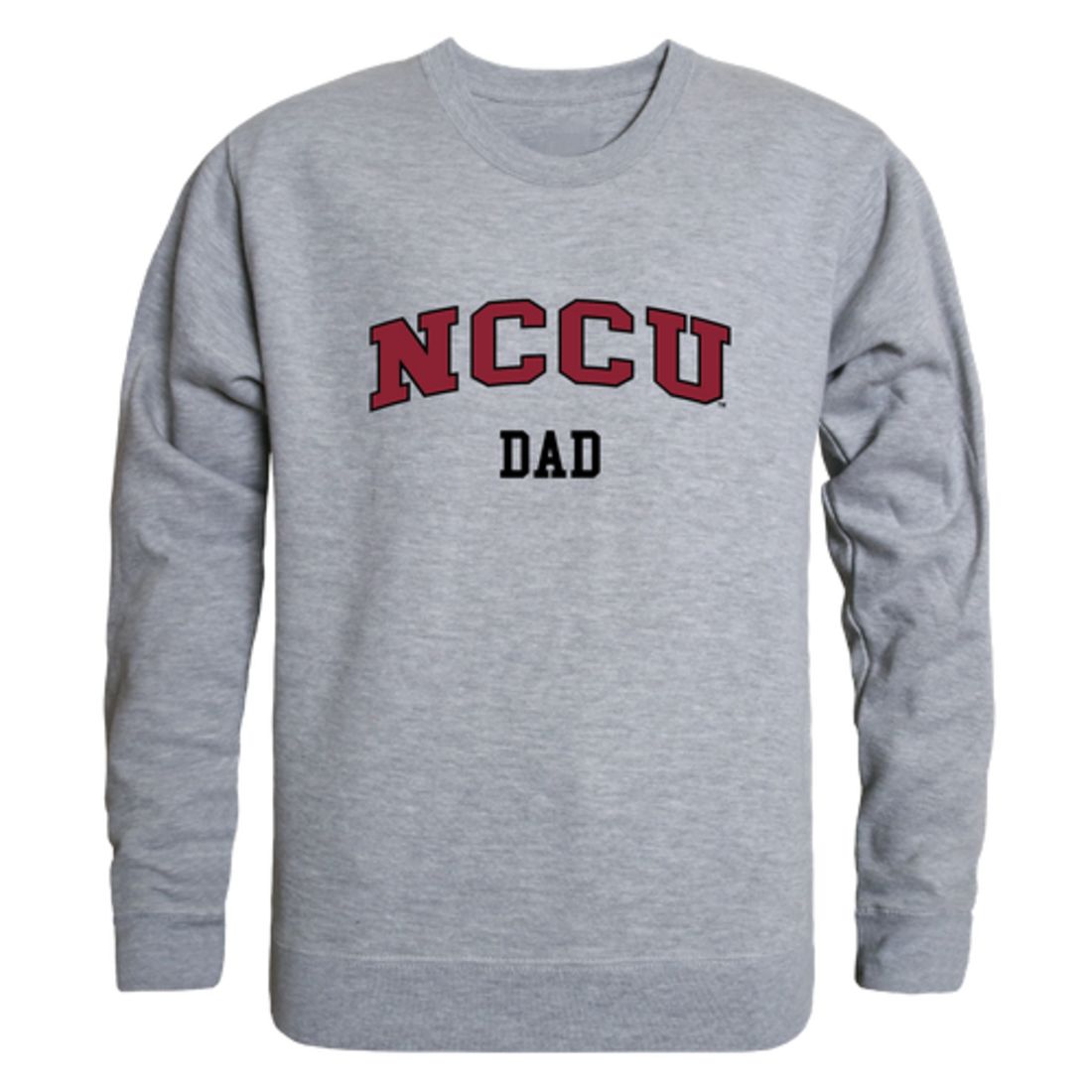 NCCU North Carolina Central University Eagles Dad Fleece Crewneck Pullover Sweatshirt Heather Grey