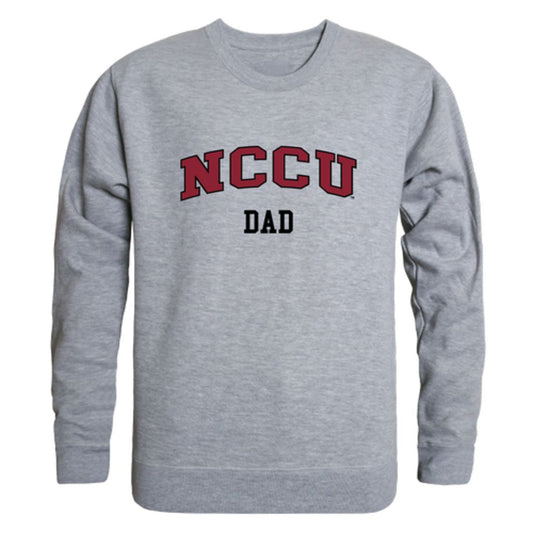 NCCU North Carolina Central University Eagles Dad Fleece Crewneck Pullover Sweatshirt Heather Grey