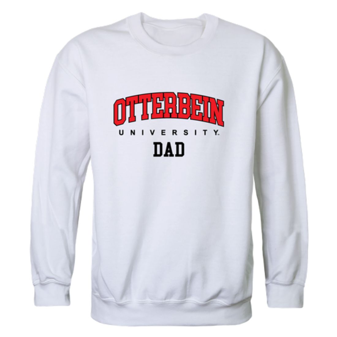Otterbein University Cardinals Dad Fleece Crewneck Pullover Sweatshirt Heather Grey