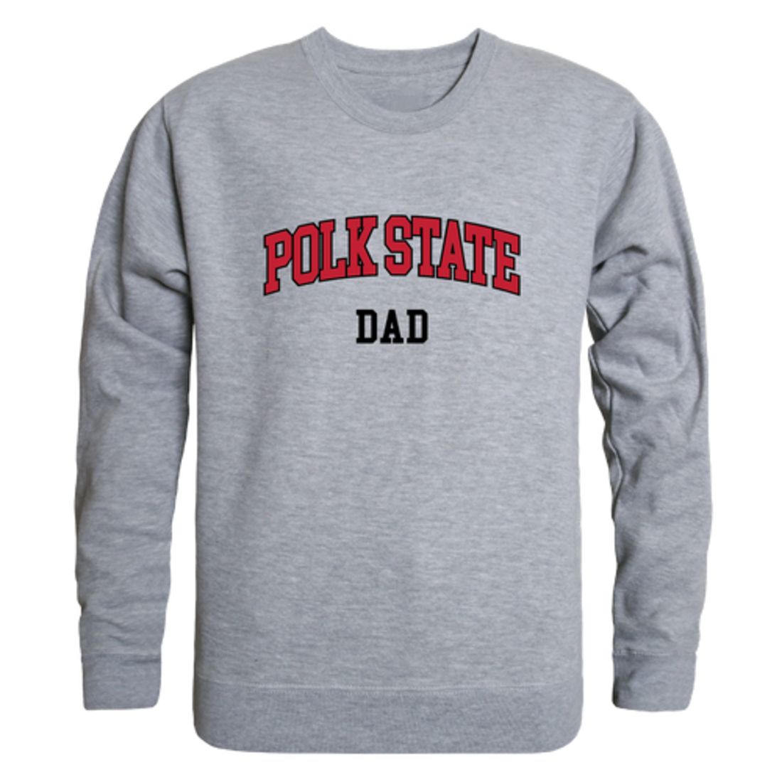 Polk State College Eagles Dad Fleece Crewneck Pullover Sweatshirt Heather Grey