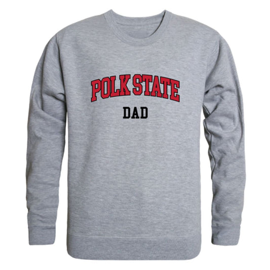 Polk State College Eagles Dad Fleece Crewneck Pullover Sweatshirt Heather Grey