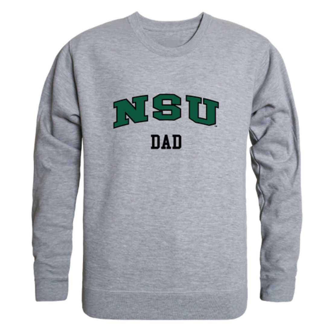 NSU Northeastern State University RiverHawks Dad Fleece Crewneck Pullover Sweatshirt Forest