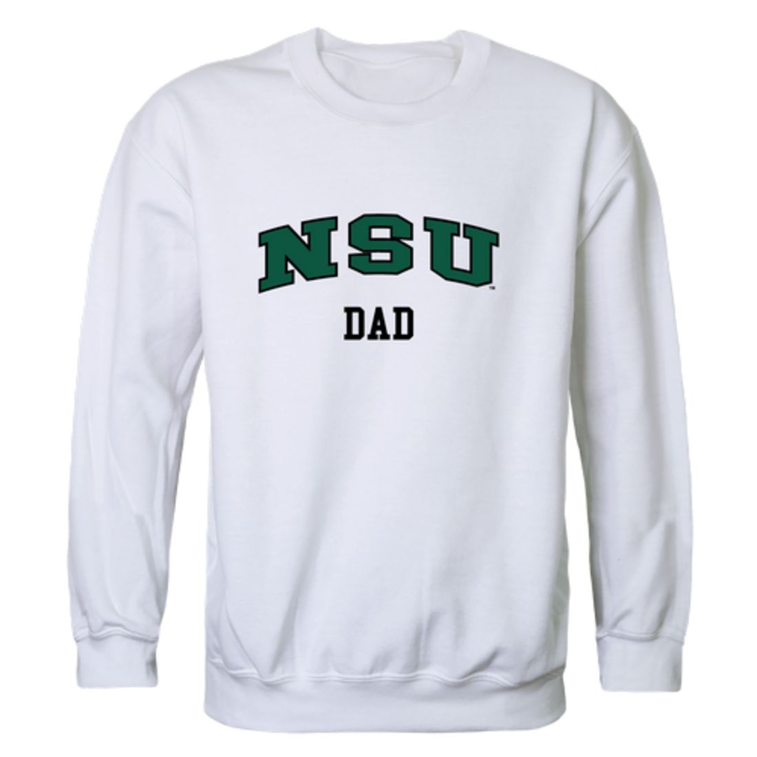 NSU Northeastern State University RiverHawks Dad Fleece Crewneck Pullover Sweatshirt Forest
