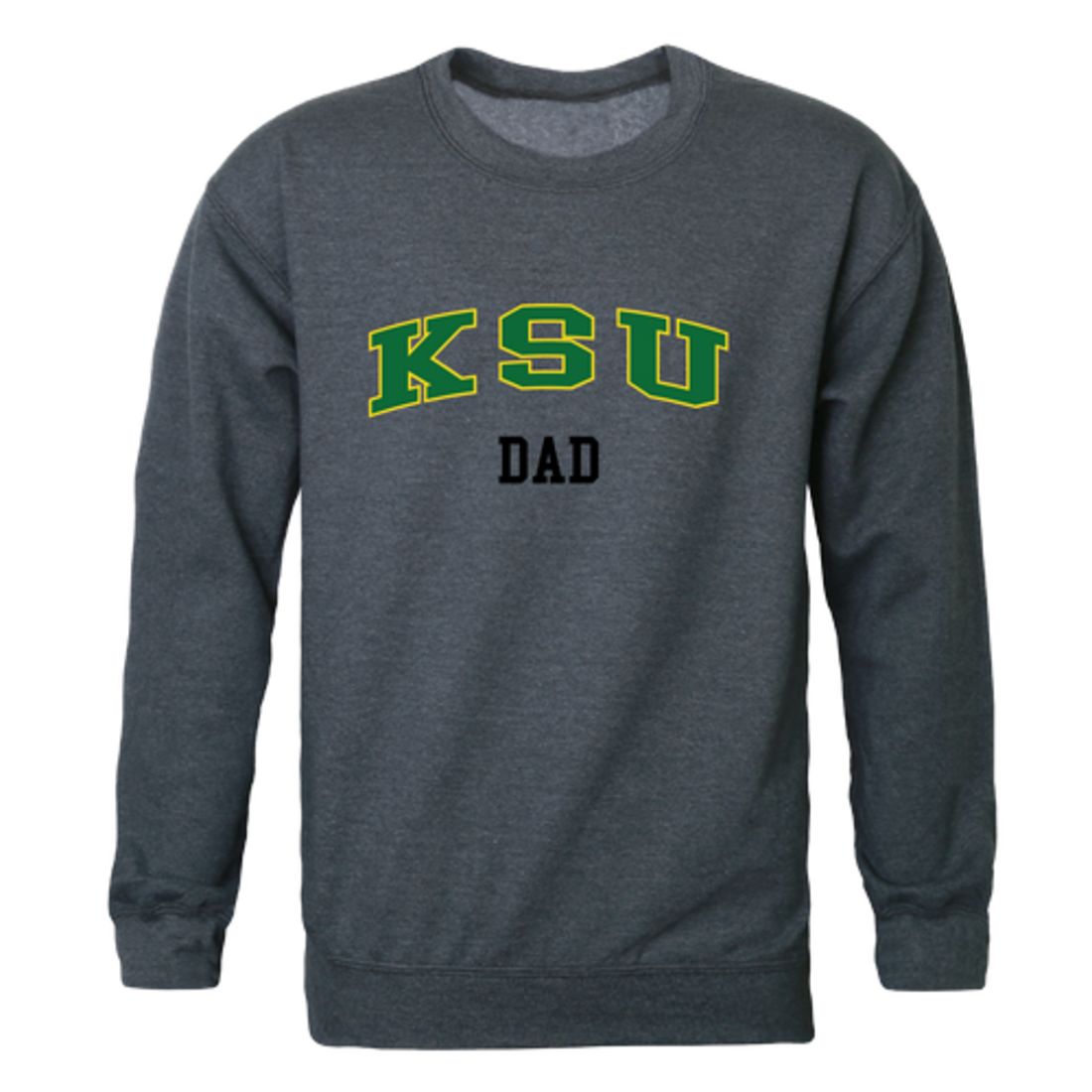 KYSU Kentucky State University Thorobreds Dad Fleece Crewneck Pullover Sweatshirt Heather Charcoal