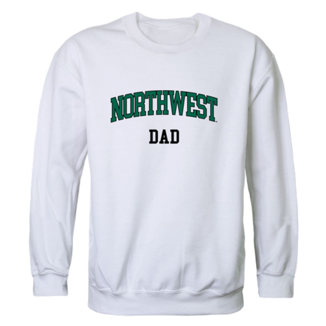 NW Northwest Missouri State University Bearcat Dad Fleece Crewneck Pullover Sweatshirt Forest