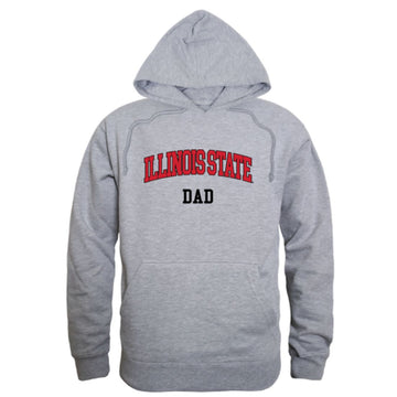 ISU Illinois State University Redbirds Dad Fleece Hoodie Sweatshirts Heather Grey