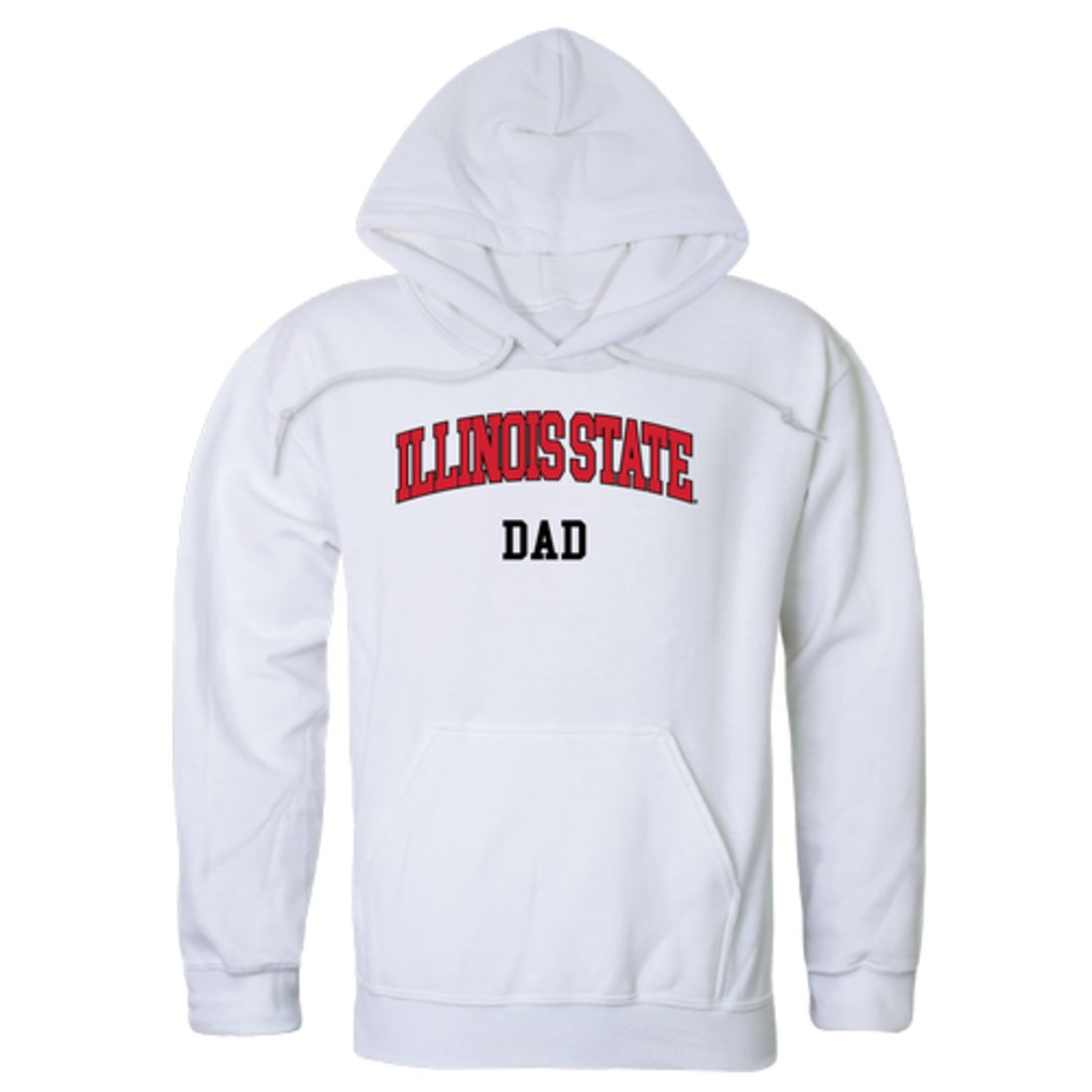 ISU Illinois State University Redbirds Dad Fleece Hoodie Sweatshirts Heather Grey