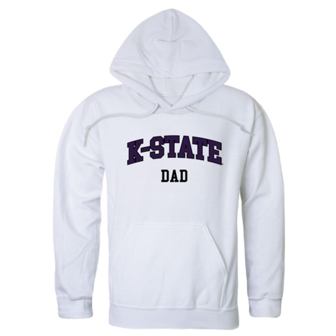 KSU Kansas State University Wildcats Dad Fleece Hoodie Sweatshirts Heather Charcoal