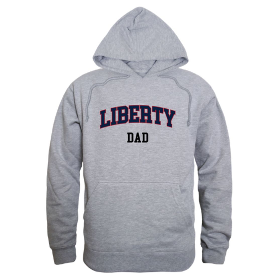 Liberty University Flames Dad Fleece Hoodie Sweatshirts Heather Grey