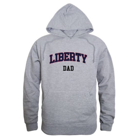 Liberty University Flames Dad Fleece Hoodie Sweatshirts Heather Grey