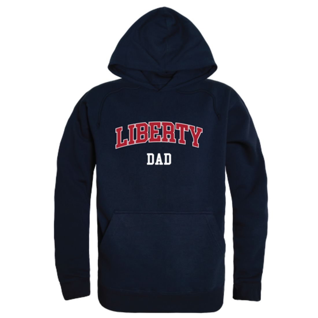 Liberty University Flames Dad Fleece Hoodie Sweatshirts Heather Grey