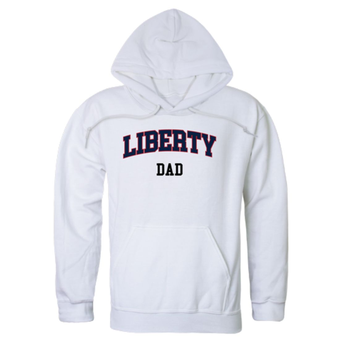 Liberty University Flames Dad Fleece Hoodie Sweatshirts Heather Grey