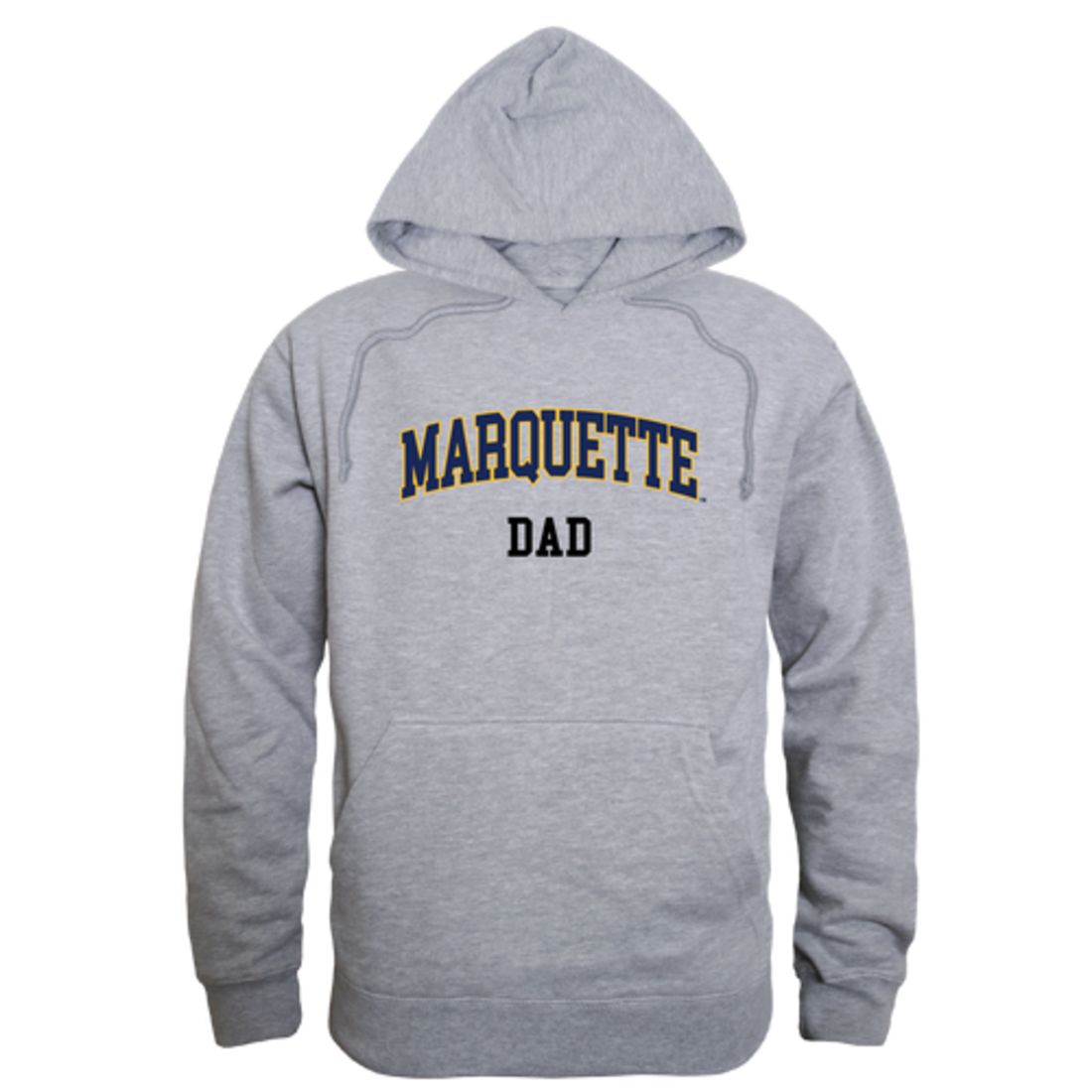 Marquette University Golden Eagles Dad Fleece Hoodie Sweatshirts Heather Grey
