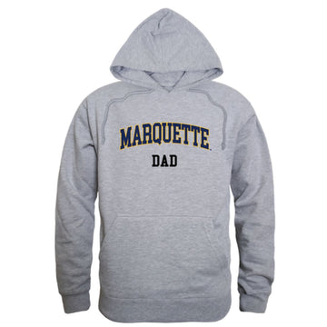 Marquette University Golden Eagles Dad Fleece Hoodie Sweatshirts Heather Grey