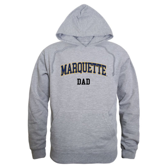 Marquette University Golden Eagles Dad Fleece Hoodie Sweatshirts Heather Grey