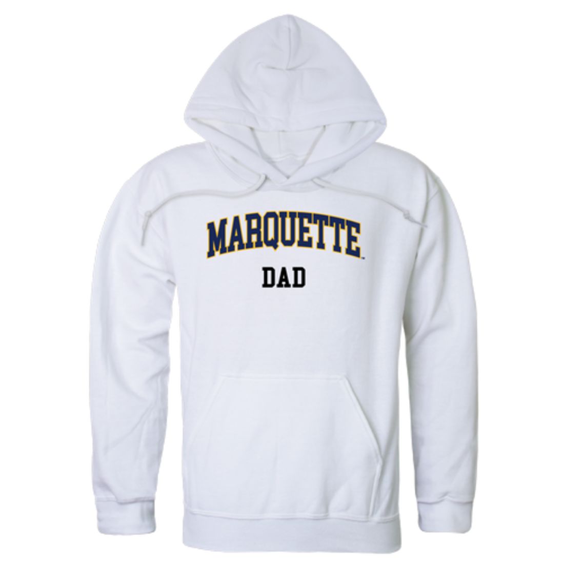 Marquette University Golden Eagles Dad Fleece Hoodie Sweatshirts Heather Grey