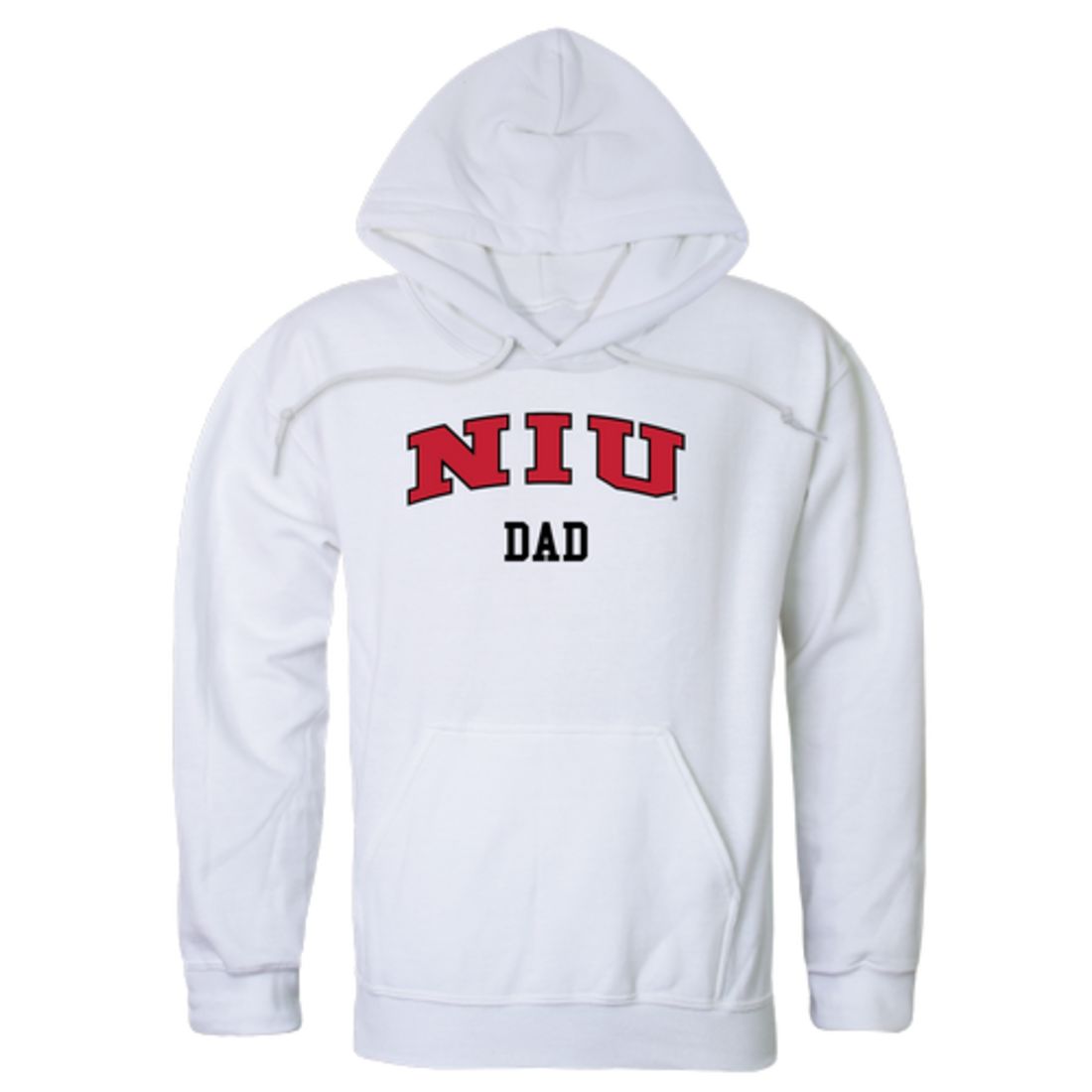 NIU Northern Illinois University Huskies Dad Fleece Hoodie Sweatshirts Heather Grey