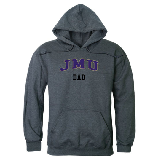 JMU James Madison University Dukes Dad Fleece Hoodie Sweatshirts Heather Charcoal