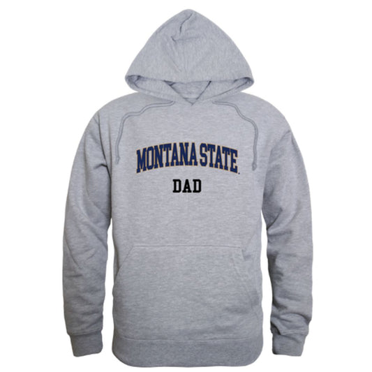 Montana State University Bobcats Dad Fleece Hoodie Sweatshirts Heather Grey