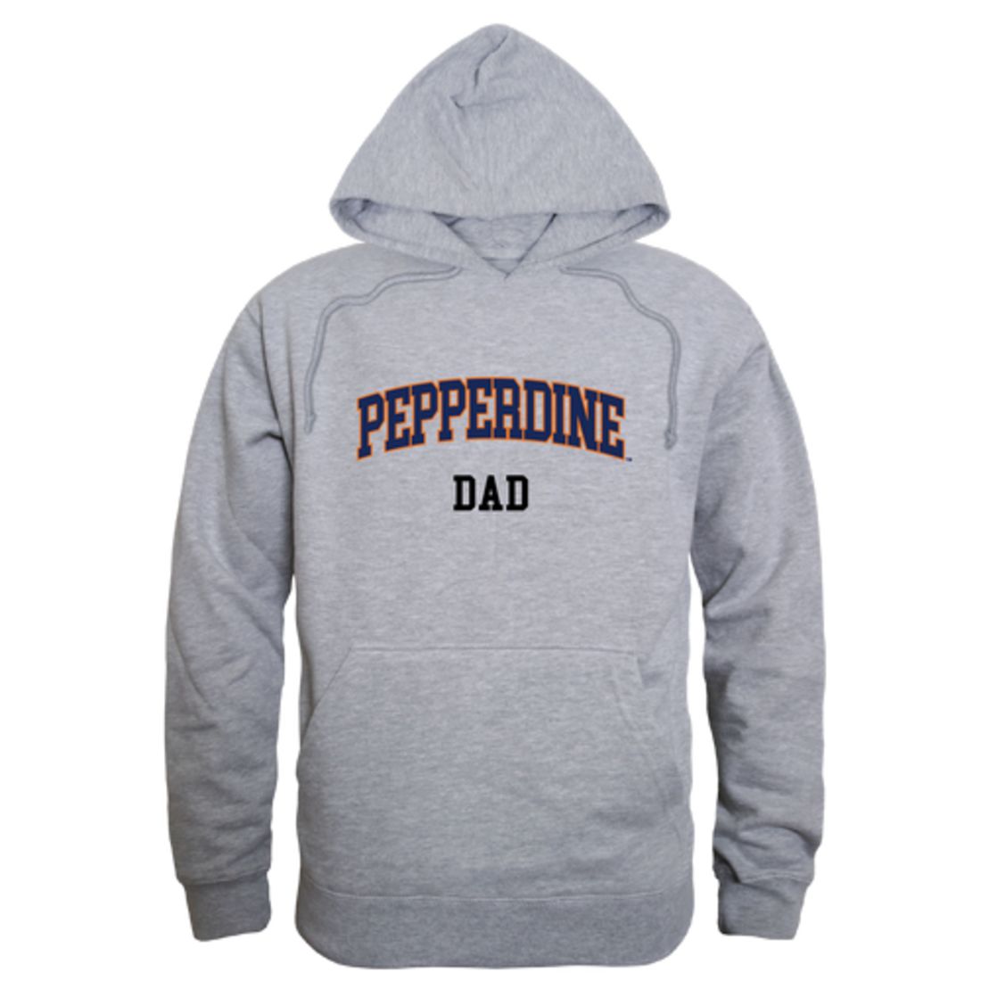 Pepperdine University Waves Dad Fleece Hoodie Sweatshirts Heather Grey