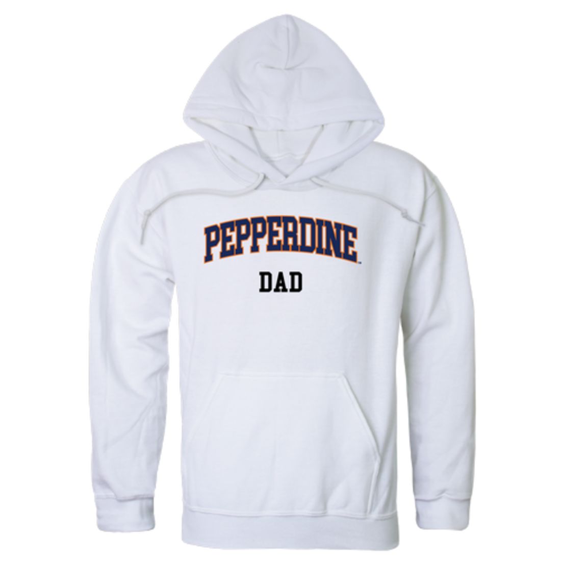 Pepperdine University Waves Dad Fleece Hoodie Sweatshirts Heather Grey