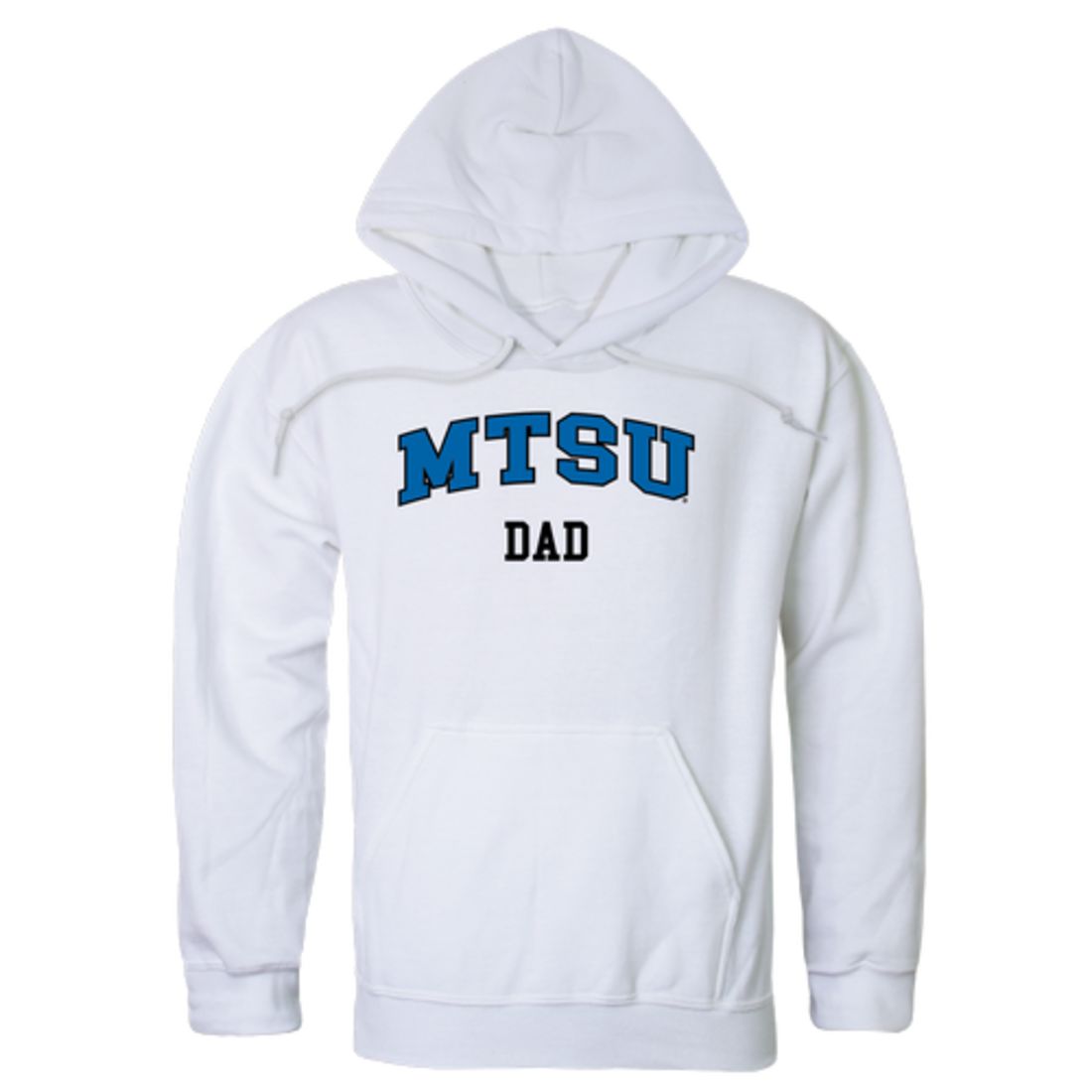 MTSU Middle Tennessee State University Blue Raiders Dad Fleece Hoodie Sweatshirts Heather Grey