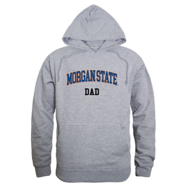 Morgan State University Bears Dad Fleece Hoodie Sweatshirts Heather Grey