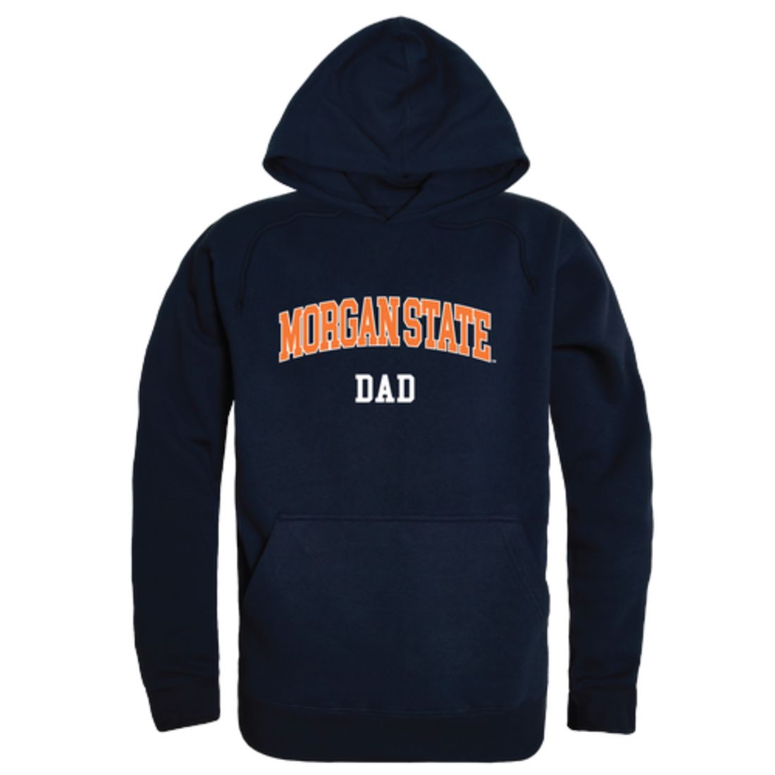 Morgan State University Bears Dad Fleece Hoodie Sweatshirts Heather Grey