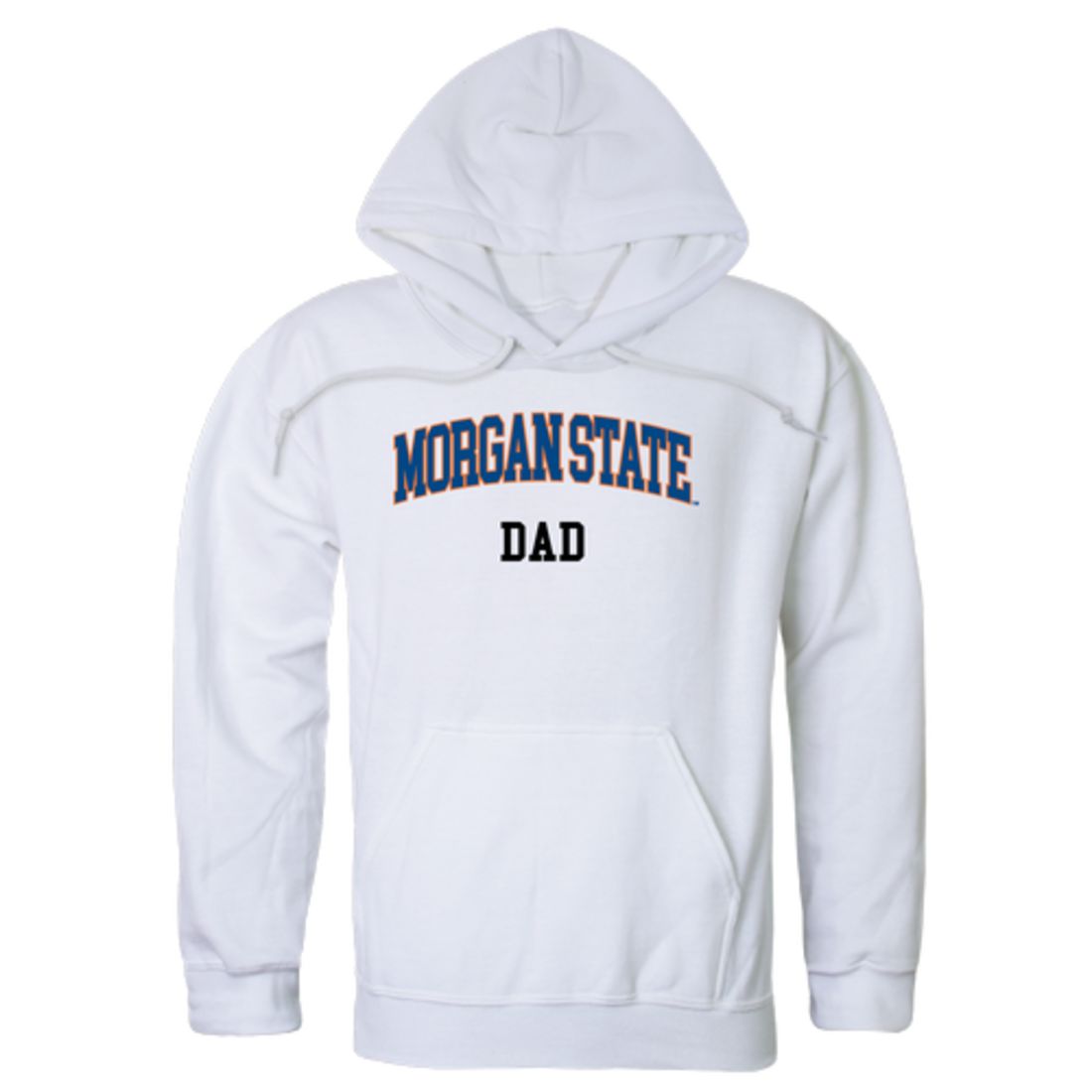 Morgan State University Bears Dad Fleece Hoodie Sweatshirts Heather Grey
