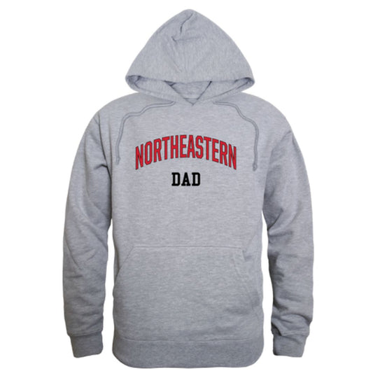 Northeastern University Huskies Dad Fleece Hoodie Sweatshirts Heather Grey