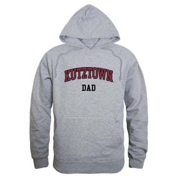 Kutztown University of Pennsylvania Golden Bears Dad Fleece Hoodie Sweatshirts Heather Grey