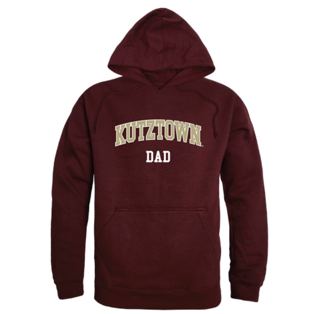 Kutztown University of Pennsylvania Golden Bears Dad Fleece Hoodie Sweatshirts Heather Grey