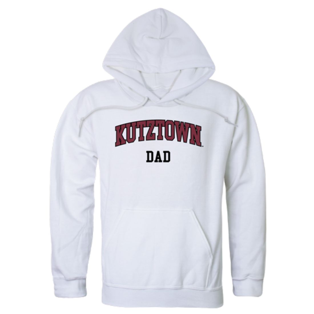 Kutztown University of Pennsylvania Golden Bears Dad Fleece Hoodie Sweatshirts Heather Grey