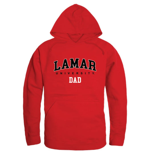 Lamar University Cardinals Dad Fleece Hoodie Sweatshirts Heather Grey