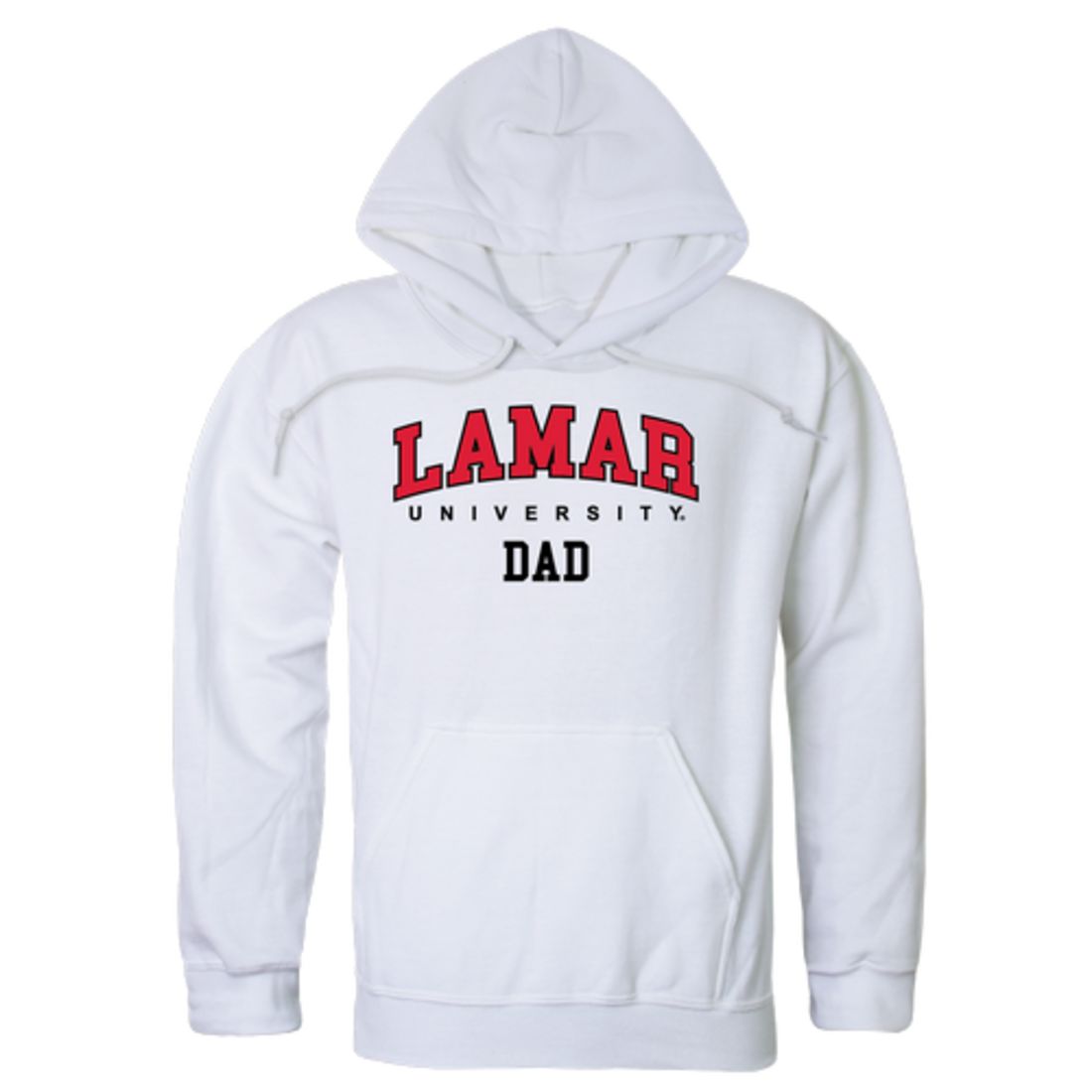 Lamar University Cardinals Dad Fleece Hoodie Sweatshirts Heather Grey