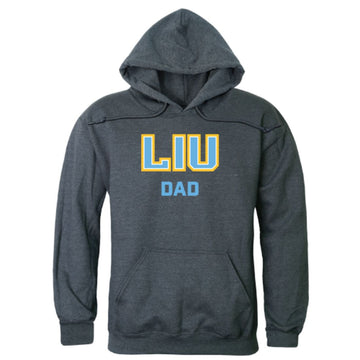 LIU Long Island University Post Pioneers Dad Fleece Hoodie Sweatshirts Heather Charcoal
