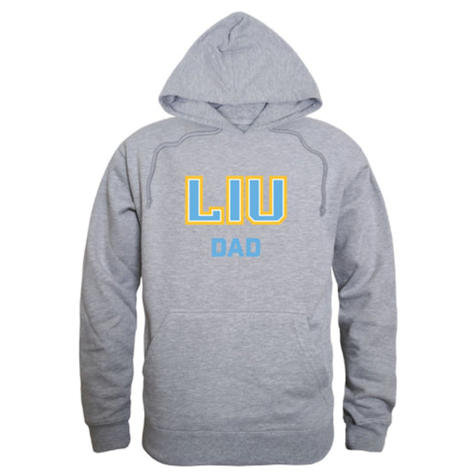 LIU Long Island University Post Pioneers Dad Fleece Hoodie Sweatshirts Heather Charcoal