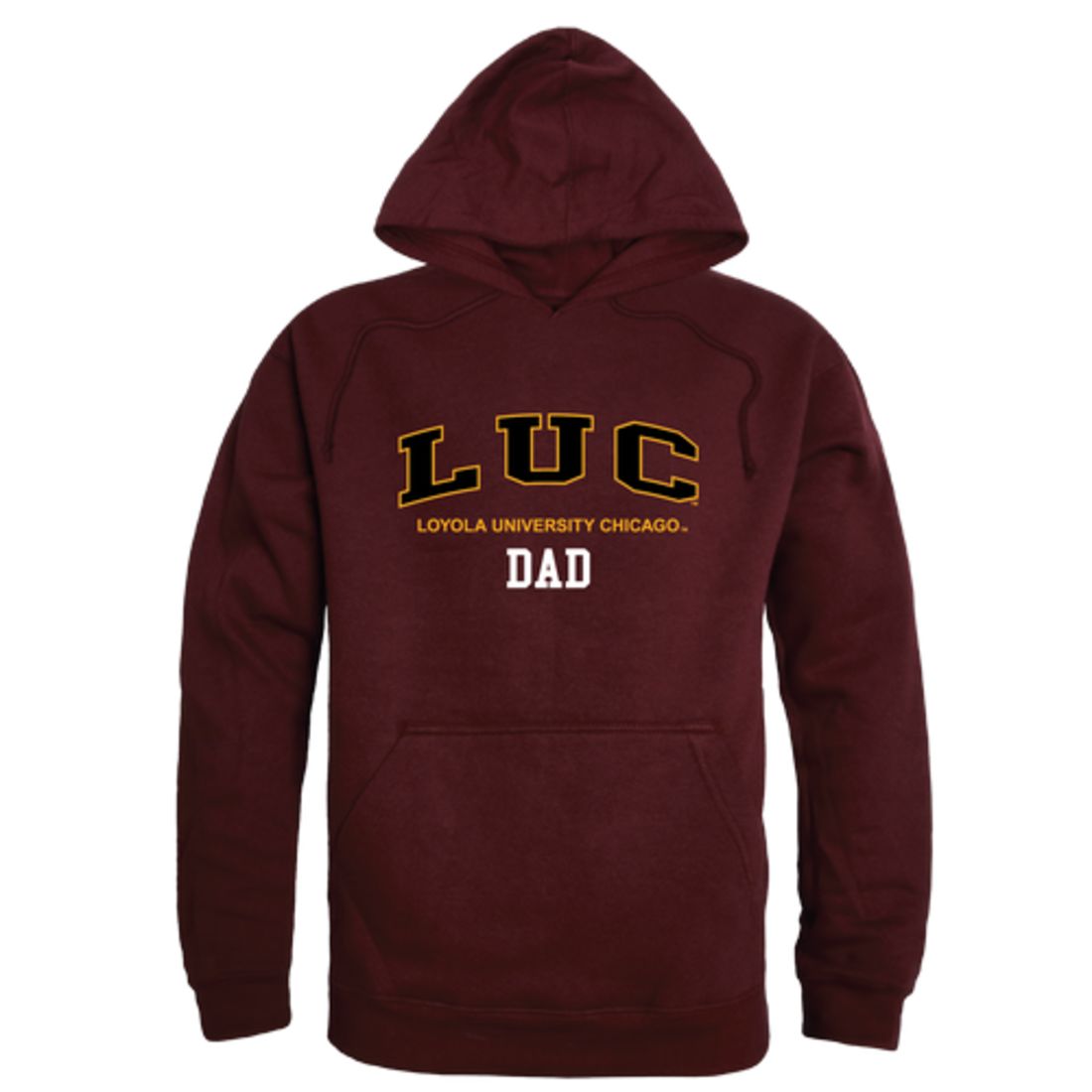 LUC Loyola University Chicago Ramblers Dad Fleece Hoodie Sweatshirts Heather Grey